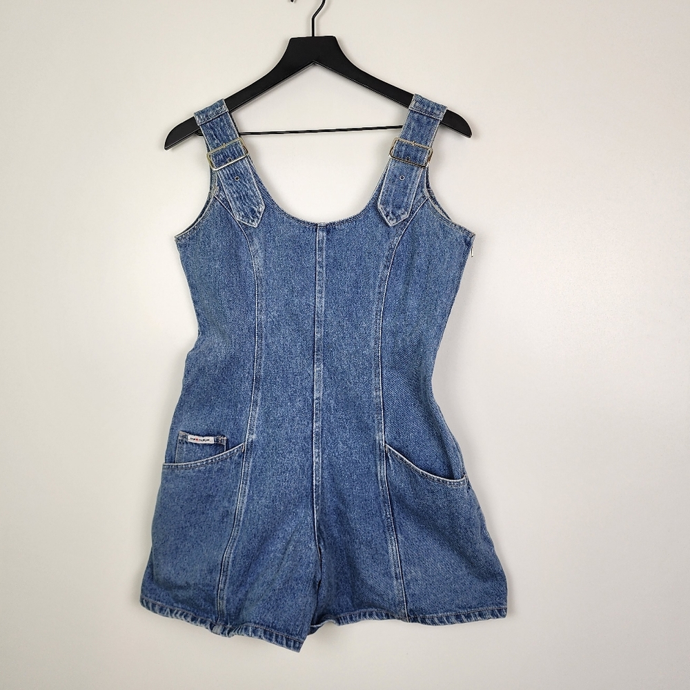 Vintage Dakota Blue Denim Romper Y2K Size 7